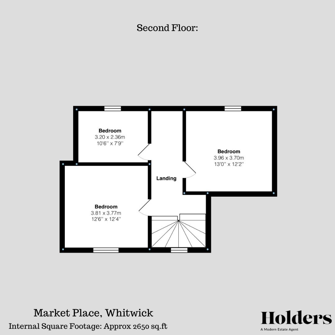 Second Floor Floorplan for Market Place, Whitwick, Coalville