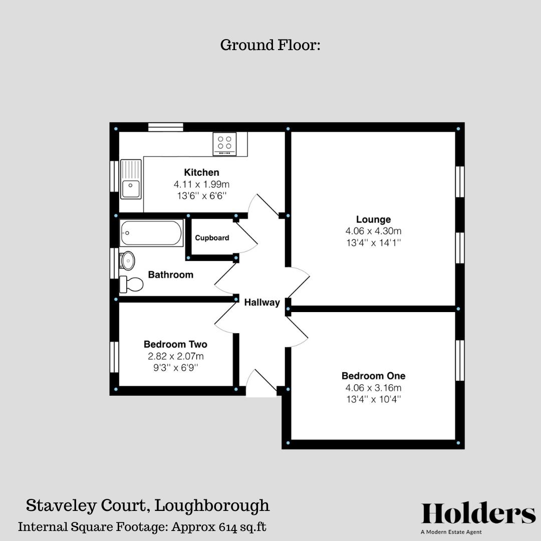 Floor Plan Floorplan for Staveley Court, Loughborough