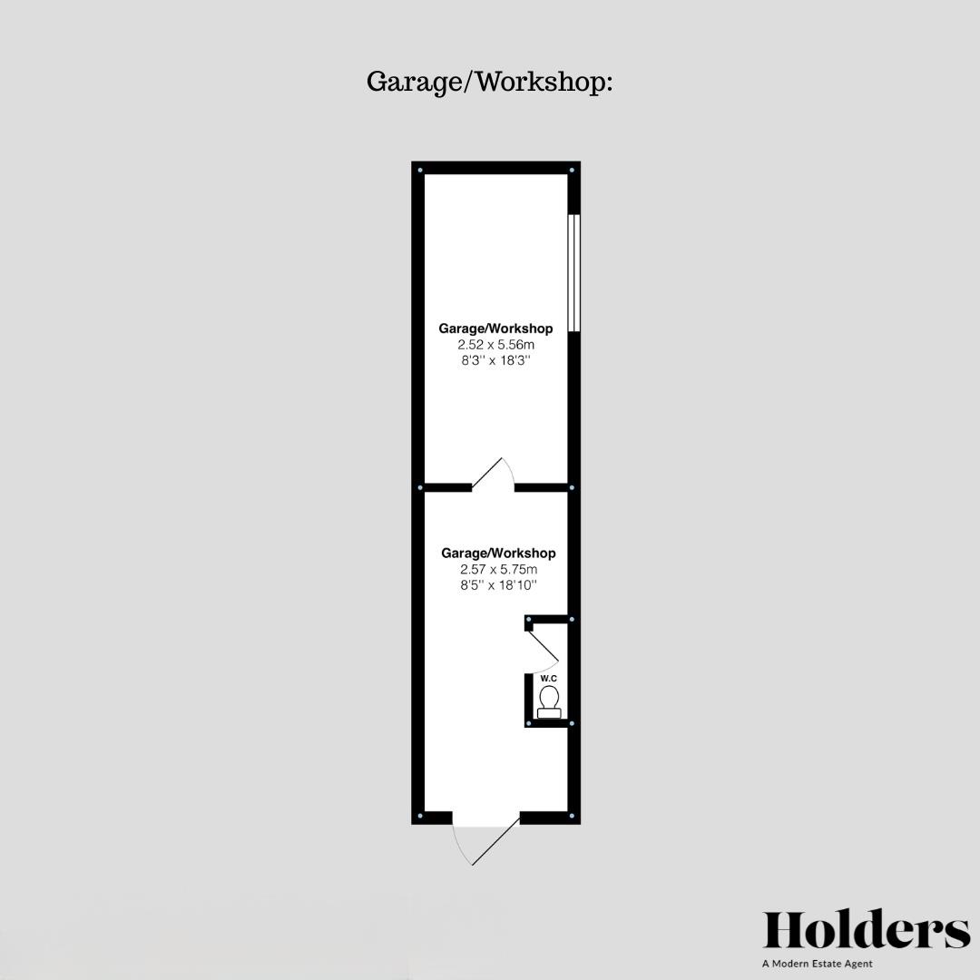 Garage/Workshop Floorplan for Langdale Avenue, Loughborough