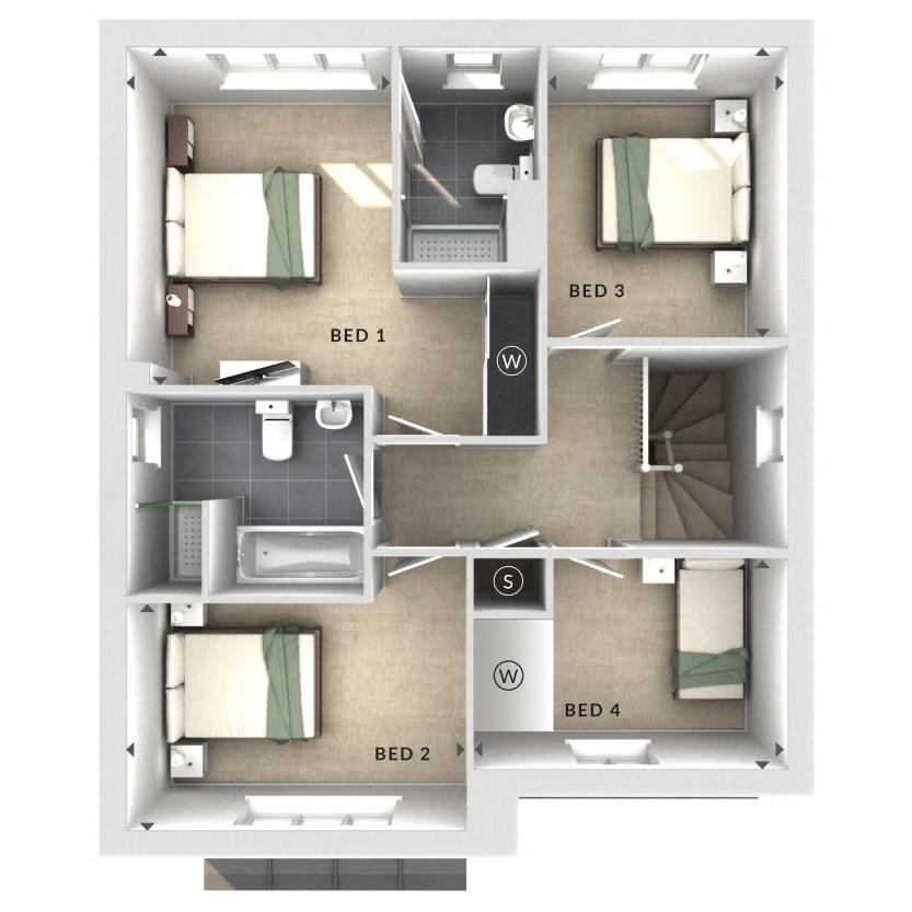 First Floor Floorplan for Ingleberry Road, Shepshed, Loughborough