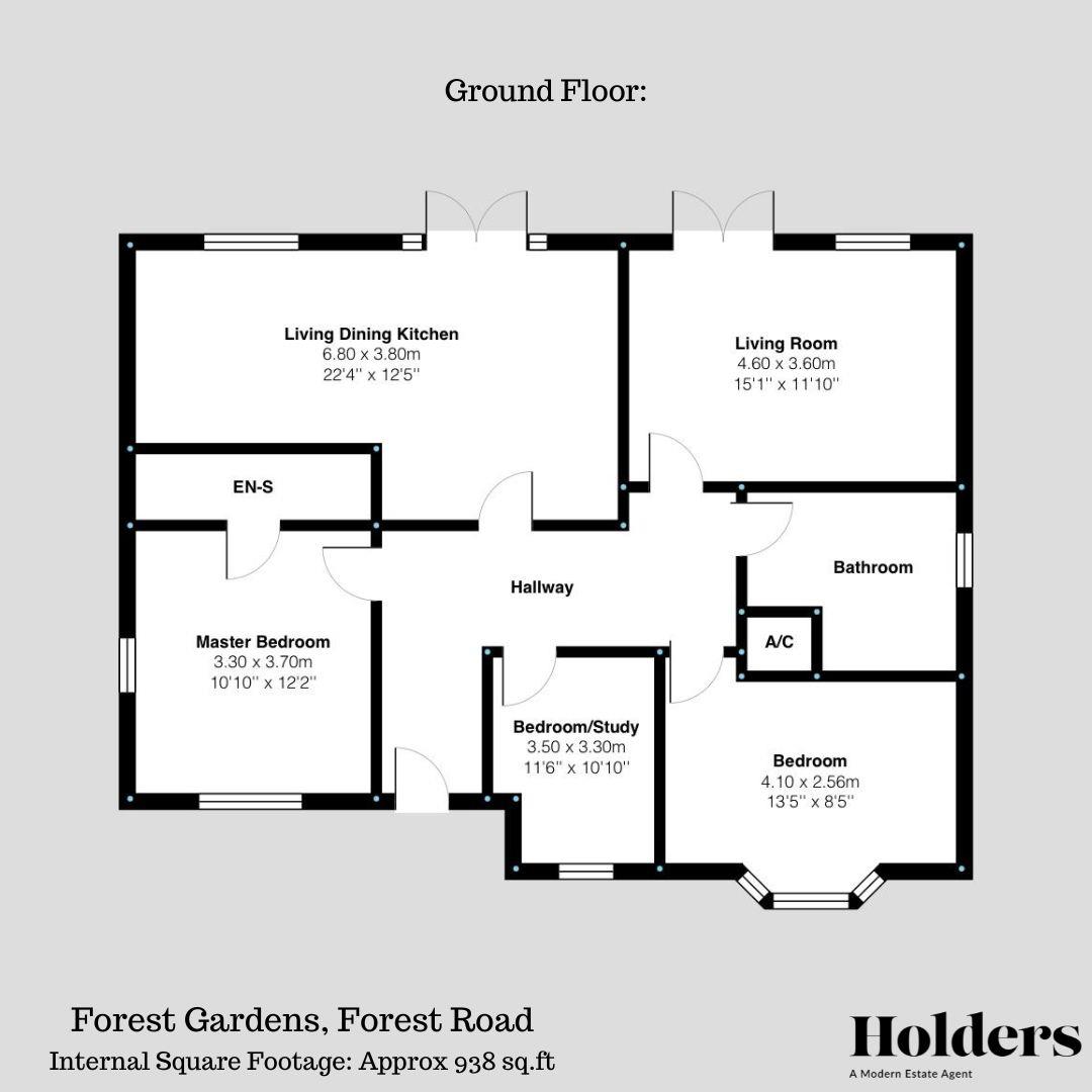 Ground Floor Floorplan for Forest Road, Coalville