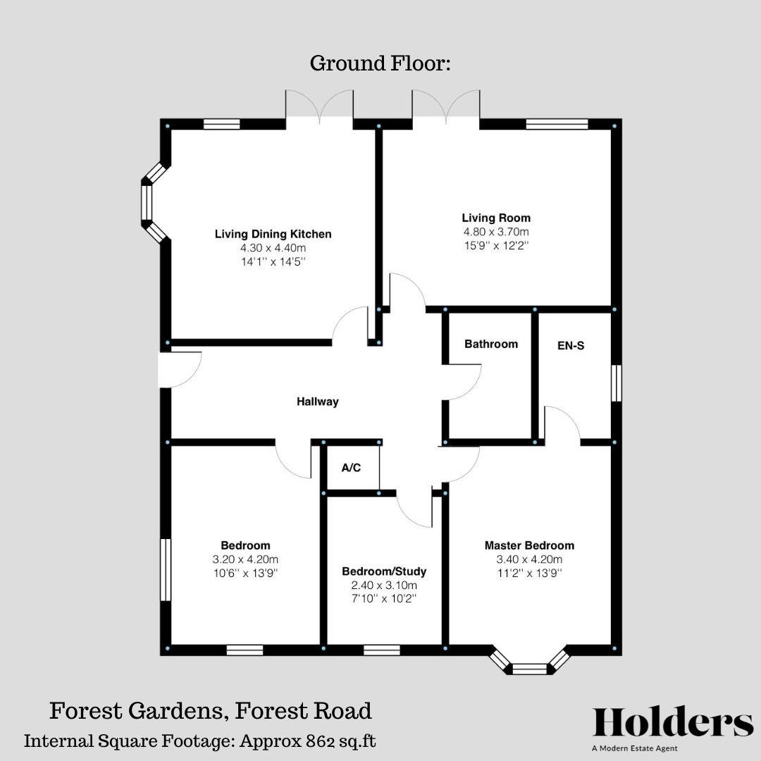 Ground Floor Floorplan for Forest Road, Coalville
