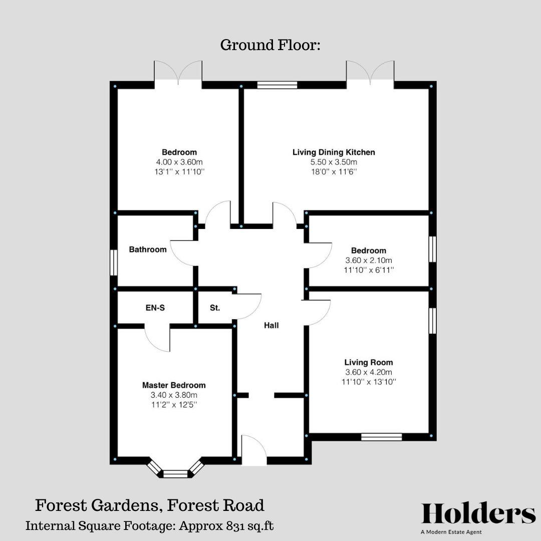 Ground Floor Floorplan for Forest Road, Coalville