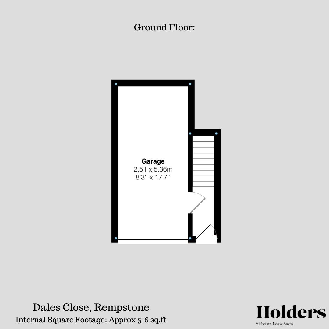 Ground Floor Floorplan for Dales Close, Rempstone, Loughborough
