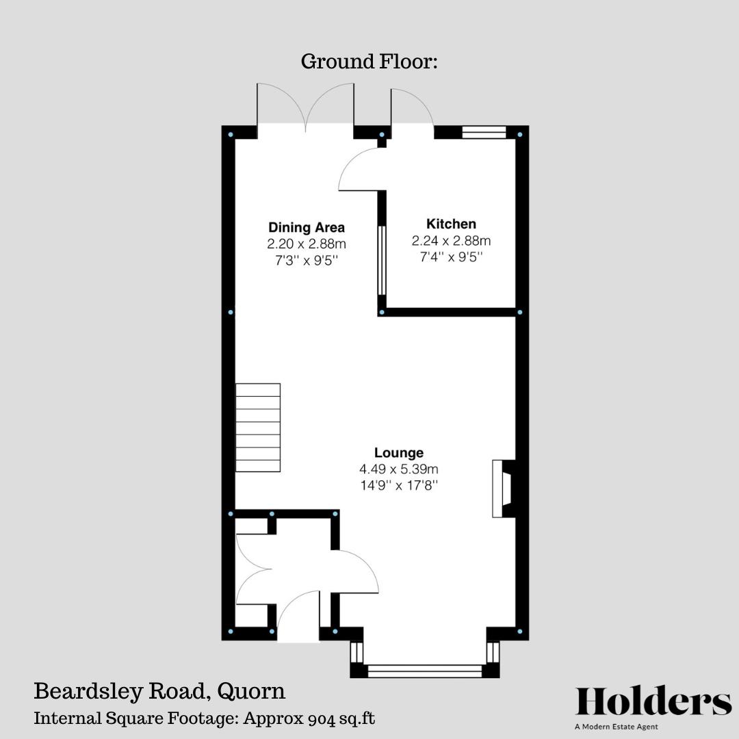 Ground Floor Floorplan for Beardsley Road, Quorn