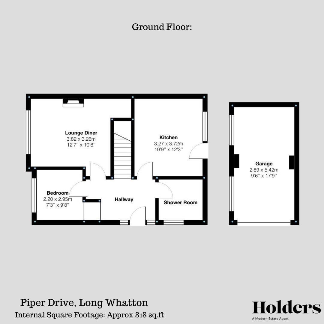 Ground Floor Floorplan for Piper Drive, Long Whatton, Loughborough