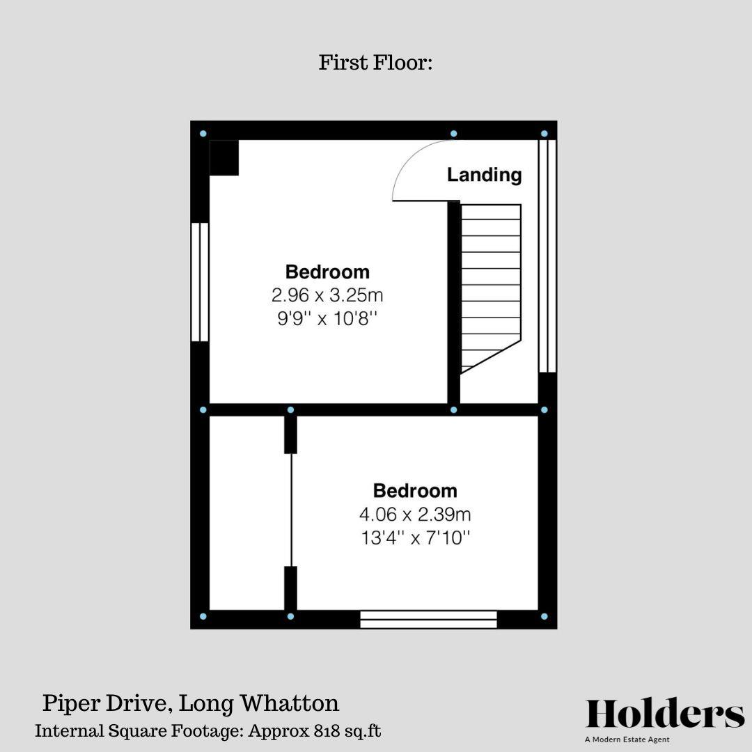 First Floor Floorplan for Piper Drive, Long Whatton, Loughborough