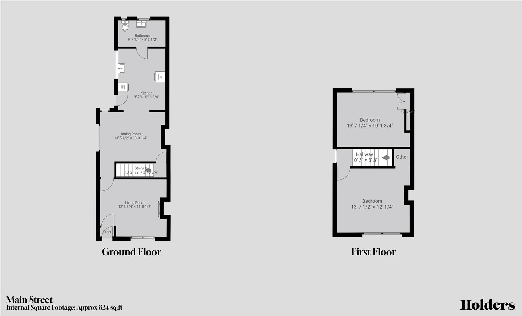 Floorplan Floorplan for Main Street, Stanton Under Bardon, Markfield