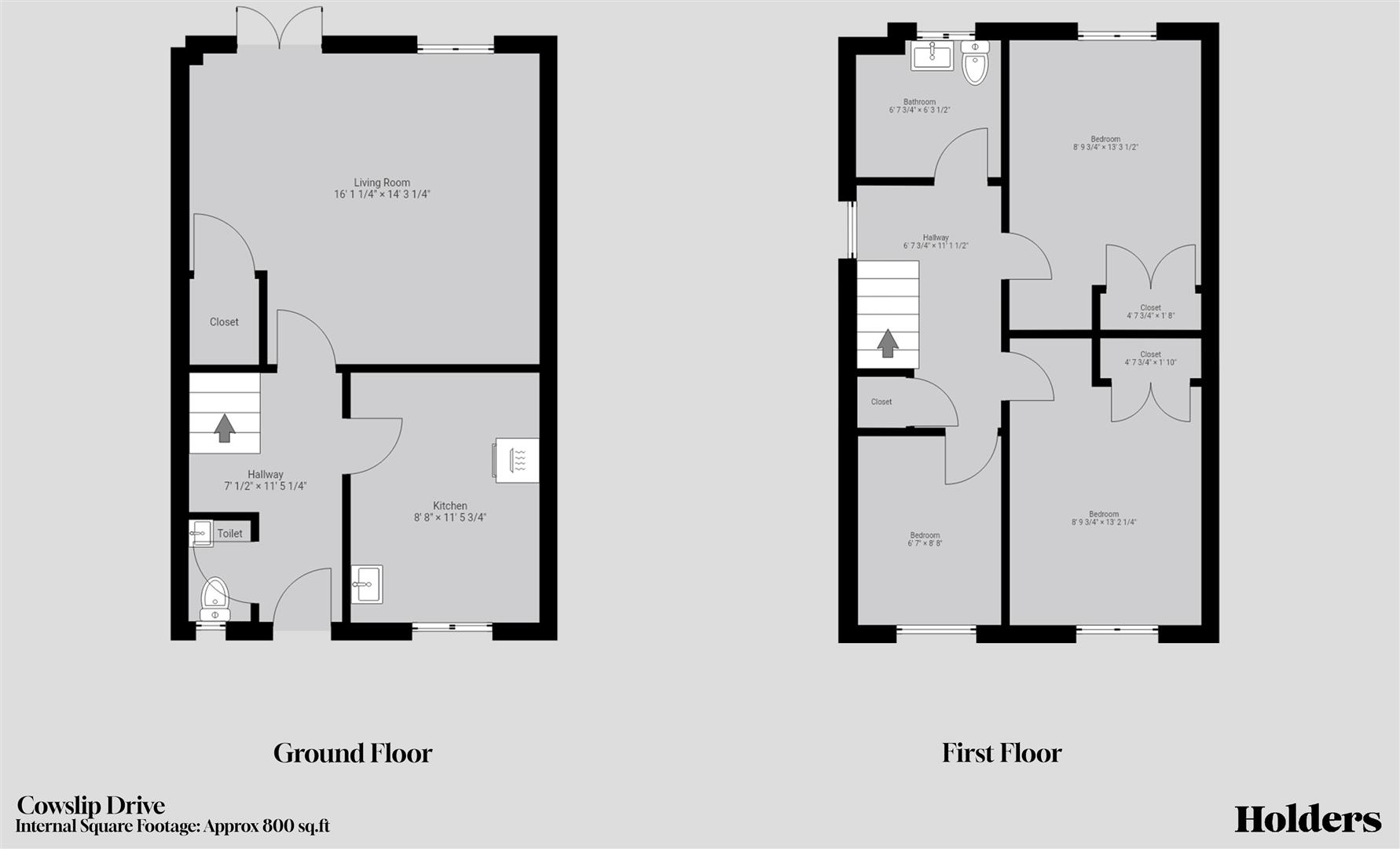 Floorplan Floorplan for Cowslip Drive, Shepshed, Loughborough