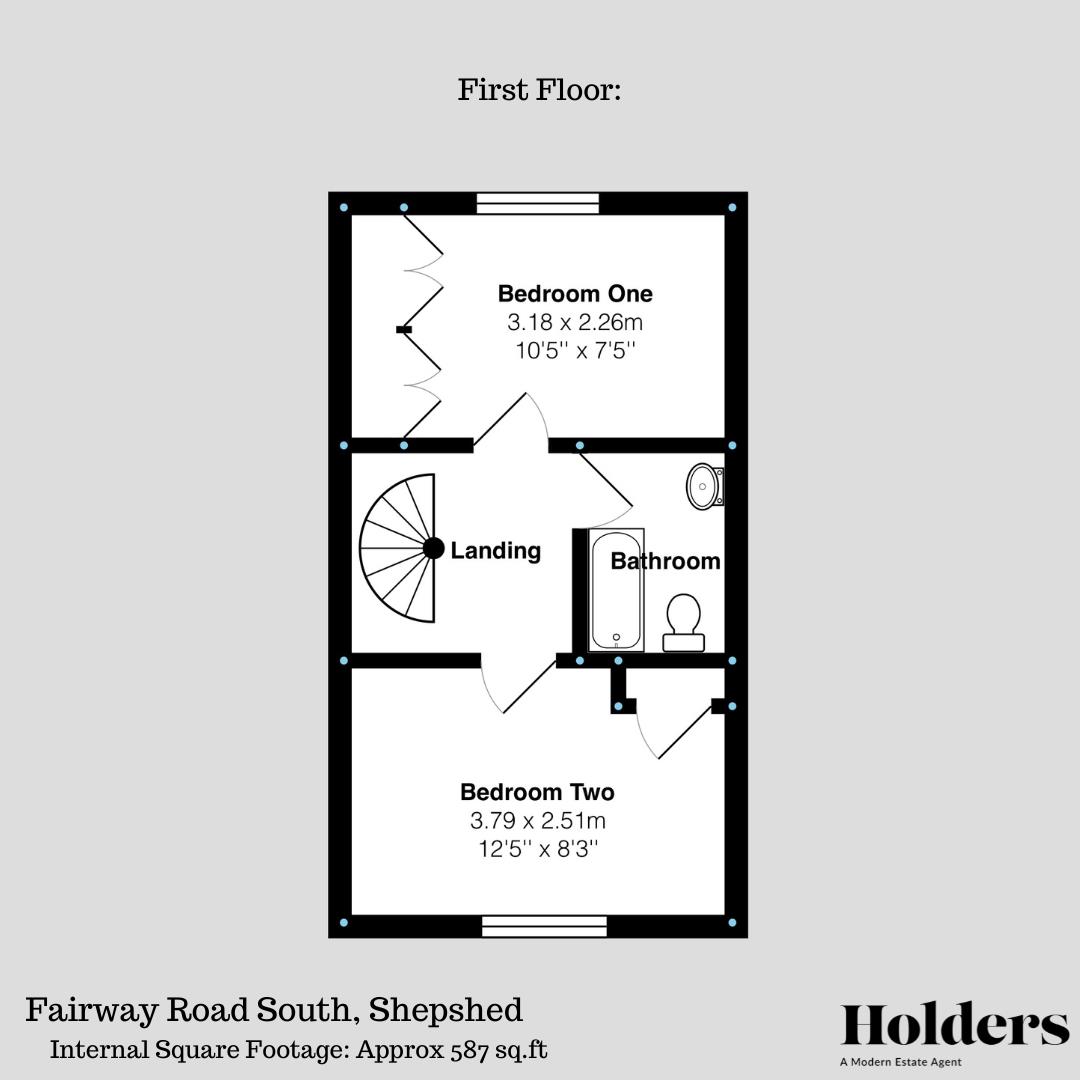 First Floor Floorplan for Fairway Road South, Shepshed, Loughborough