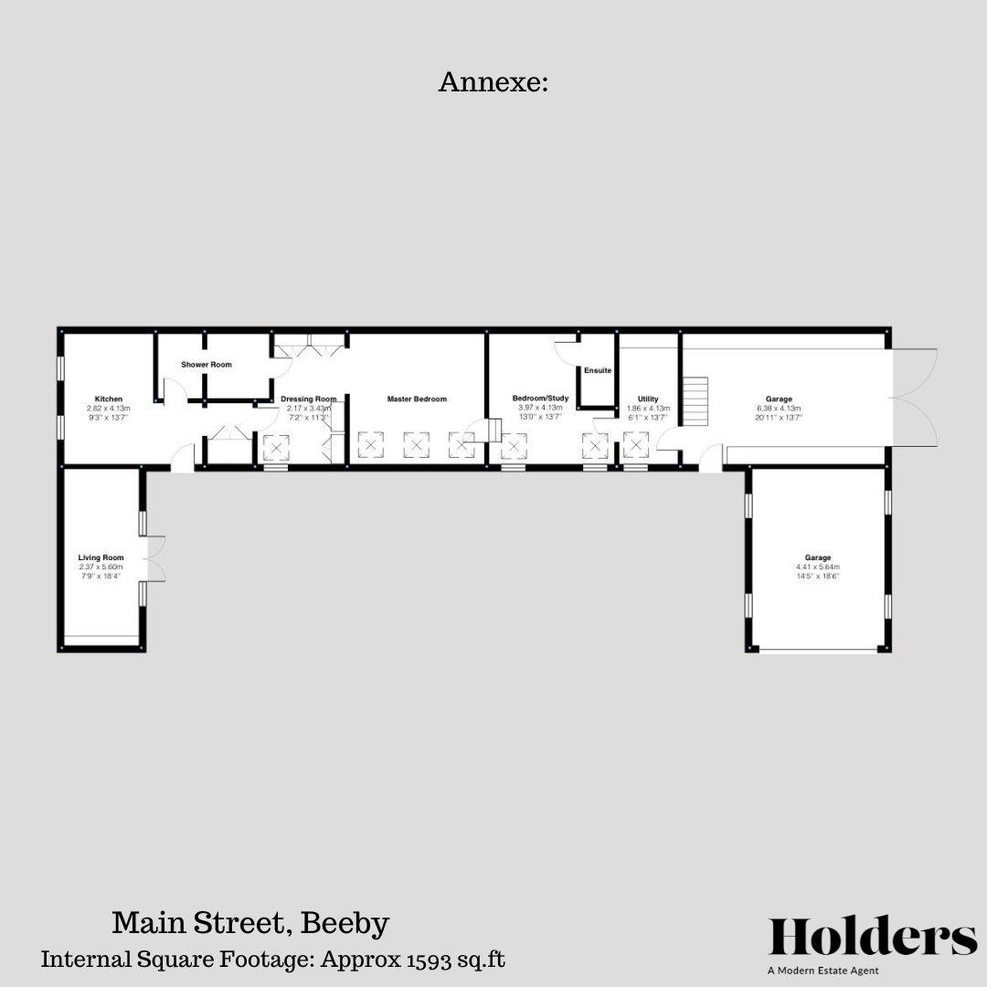 Annexe Floorplan for Main Street, Beeby, Leicester