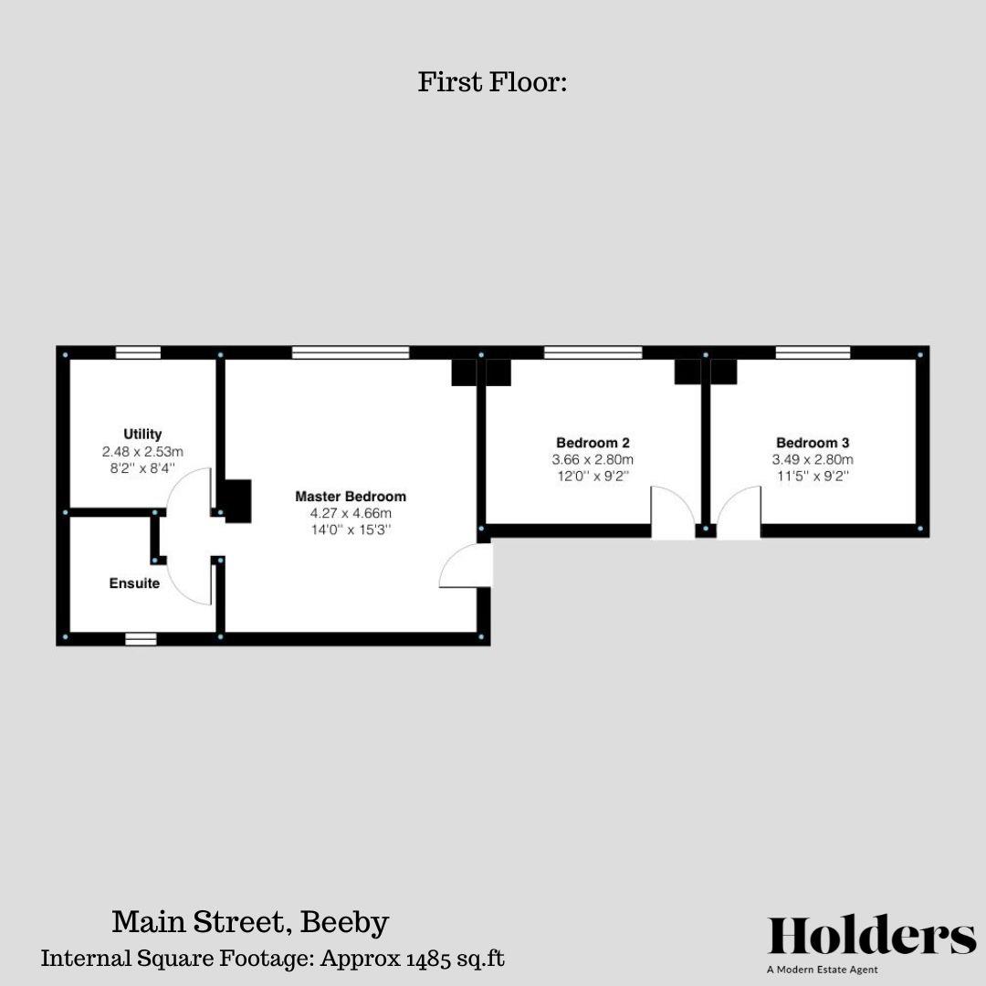 First Floor Floorplan for Main Street, Beeby, Leicester