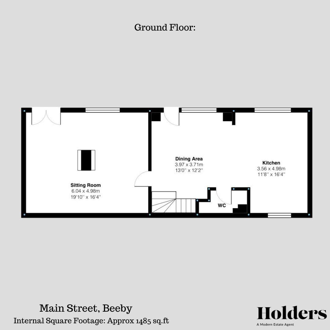 Ground Floor Floorplan for Main Street, Beeby, Leicester