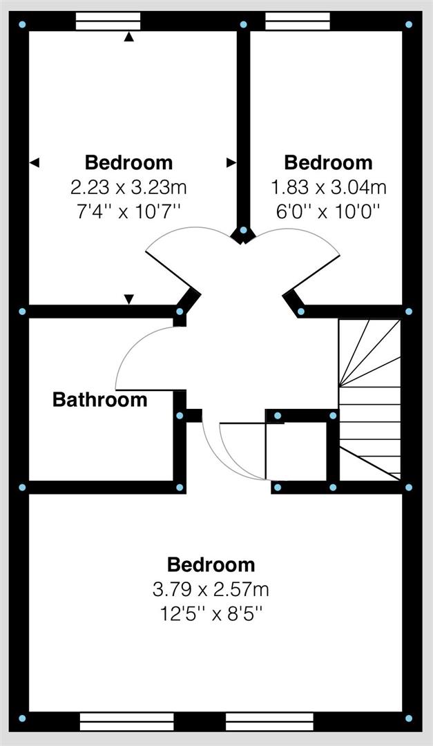 First Floor Floorplan for John Boden Way, Loughborough
