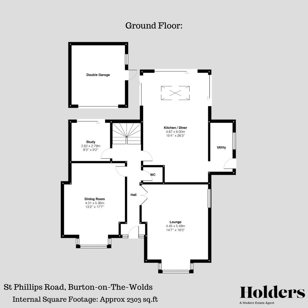 Ground Floor Floorplan for St. Phillips Road, Burton-On-The-Wolds, Loughborough