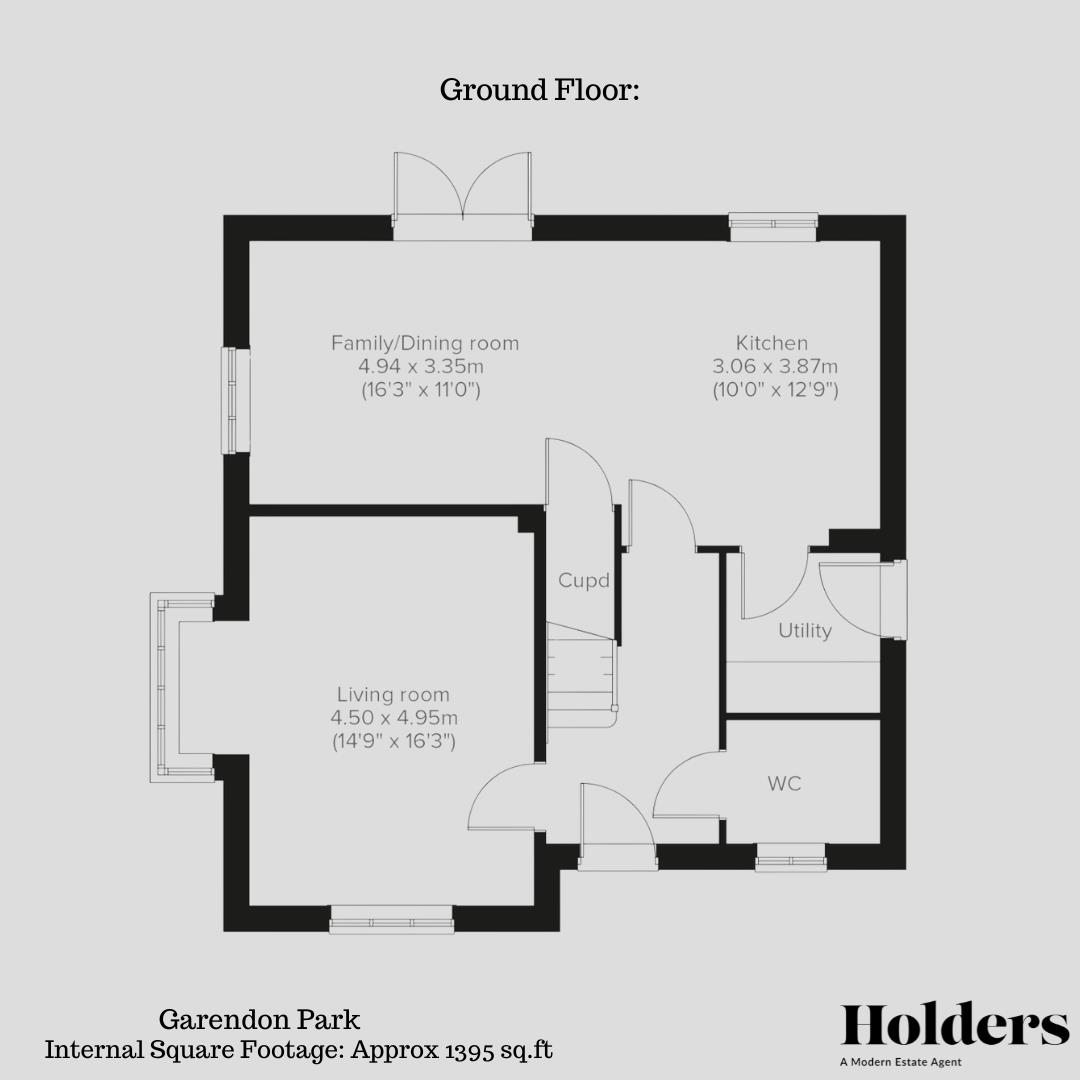 Ground Floor Floorplan for William Railton Road, Loughborough