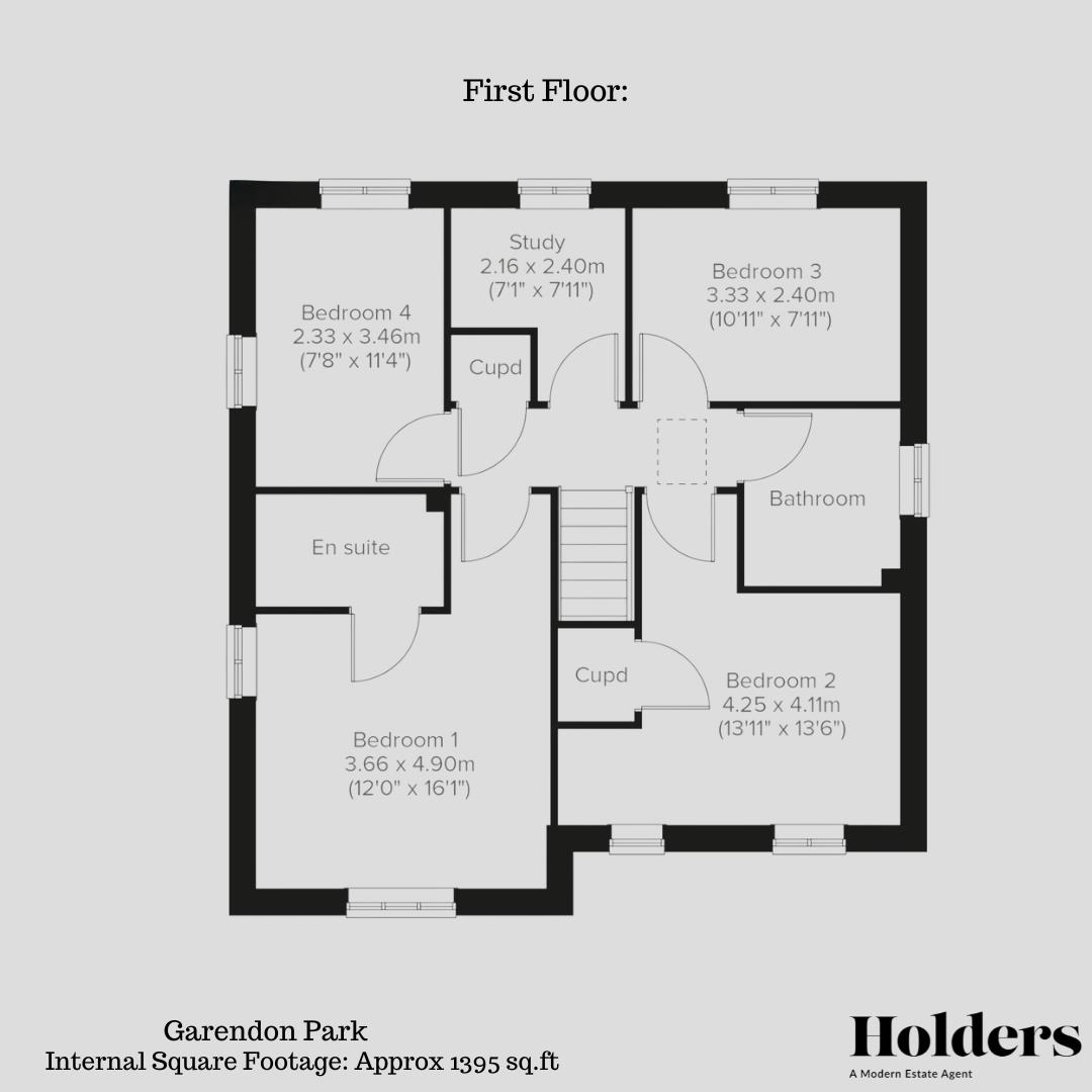 First Floor Floorplan for William Railton Road, Loughborough