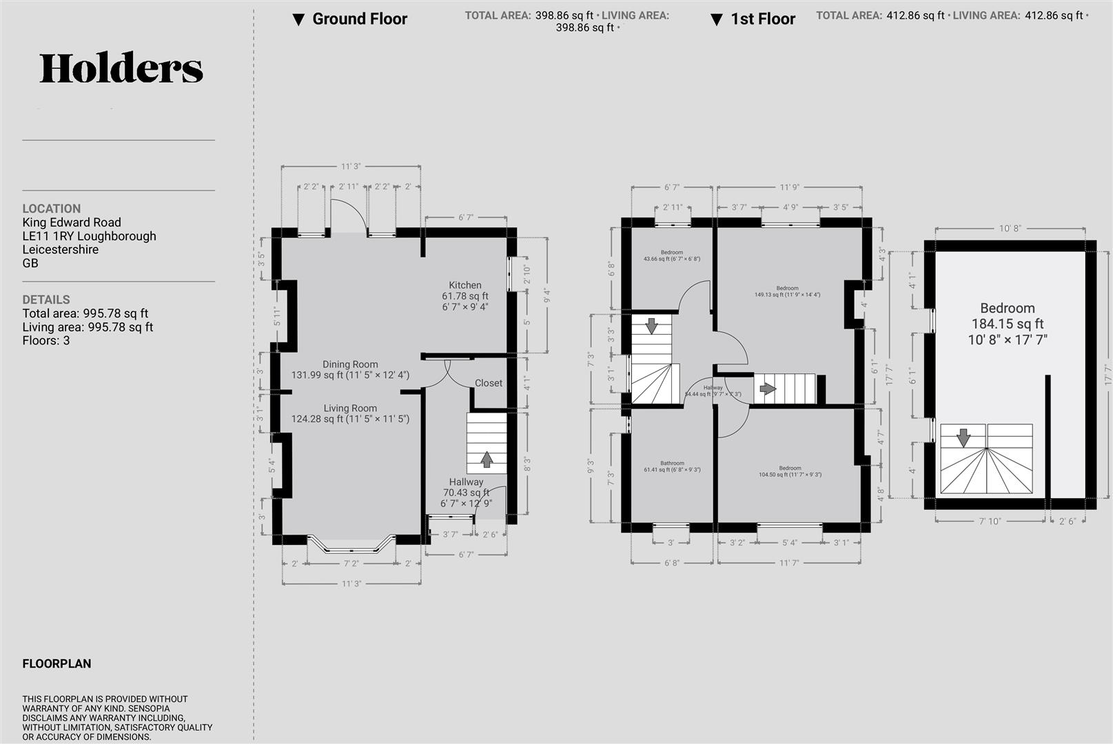 Floorplan Floorplan for King Edward Road, Loughborough