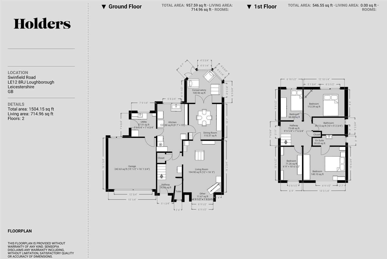 Floorplan Floorplan for Swinfield Road, Quorn, Loughborough