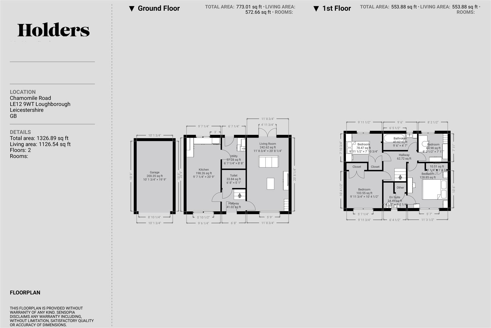Floorplan Floorplan for Chamomile Road, Shepshed