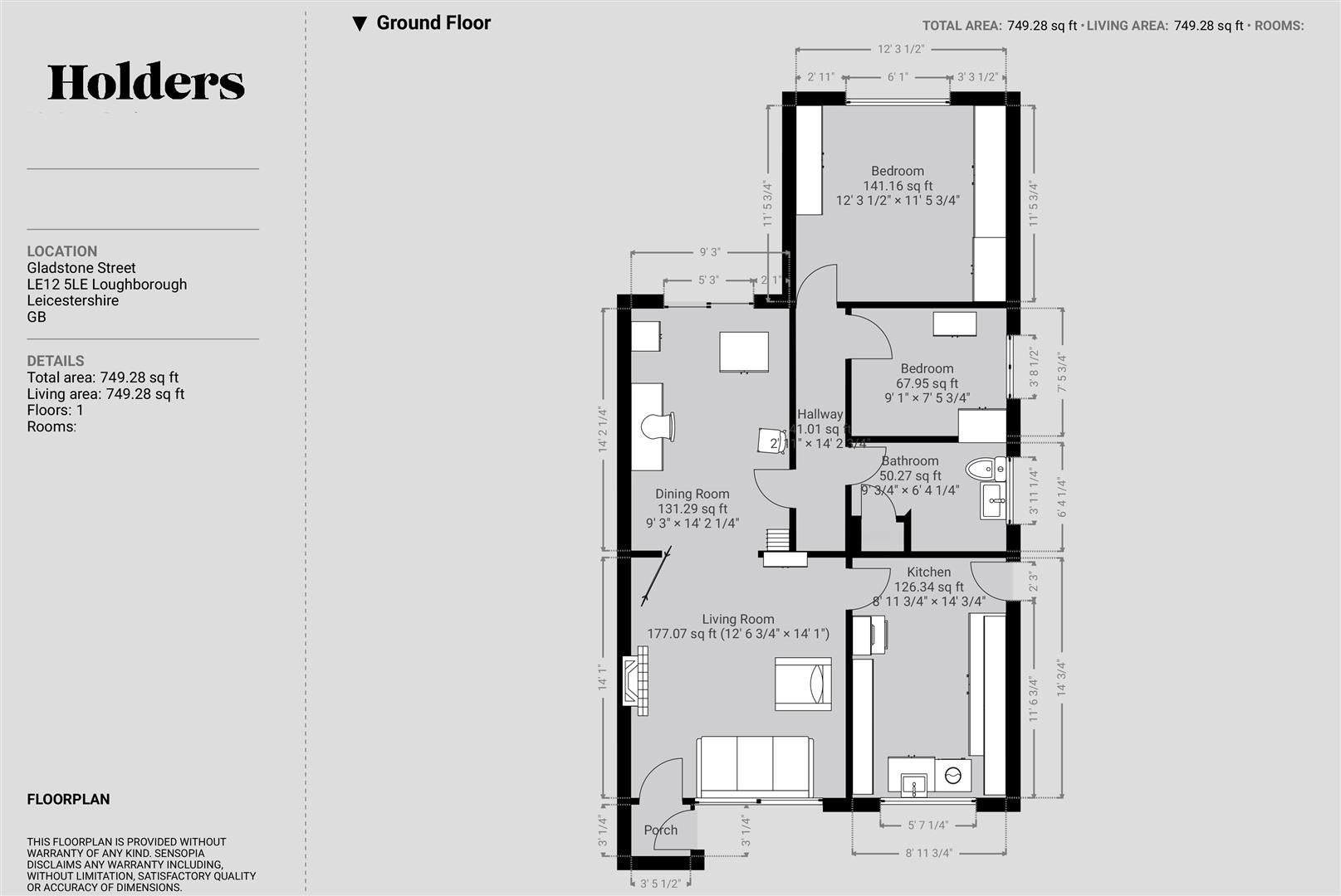Floorplan Floorplan for Gladstone Street, Hathern, Loughborough