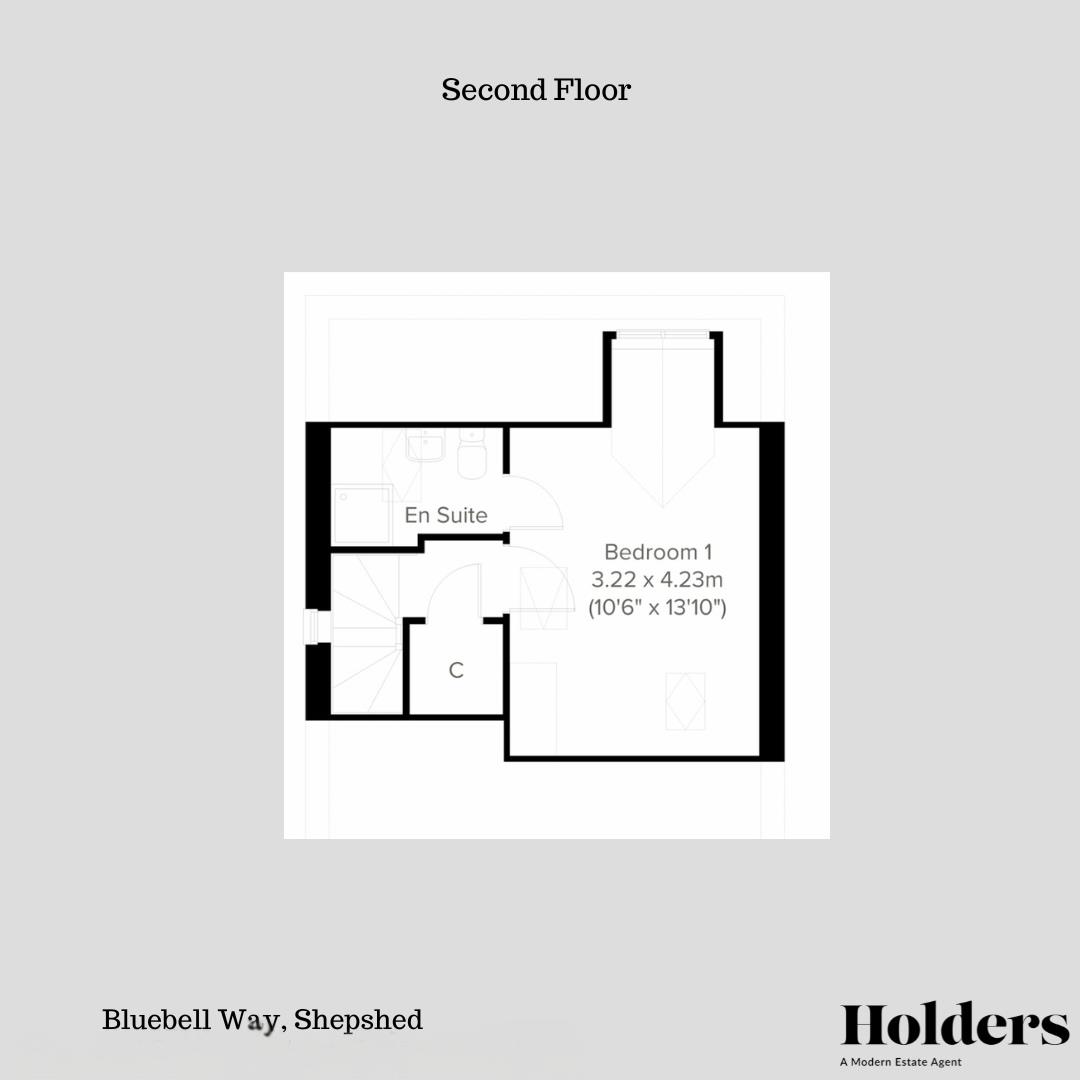 Second Floor Floorplan for Bluebell Way, Shepshed