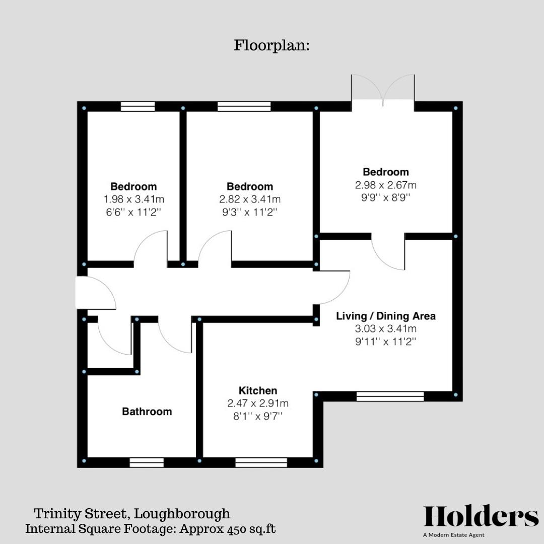 Floorplan Floorplan for Trinity Street, Loughborough